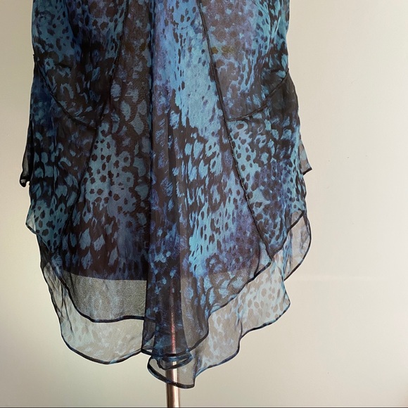 Rebecca Taylor animal print silk ruffled tank - Picture 5 of 11